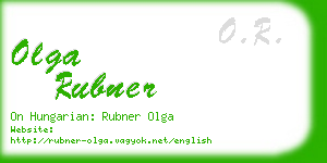 olga rubner business card